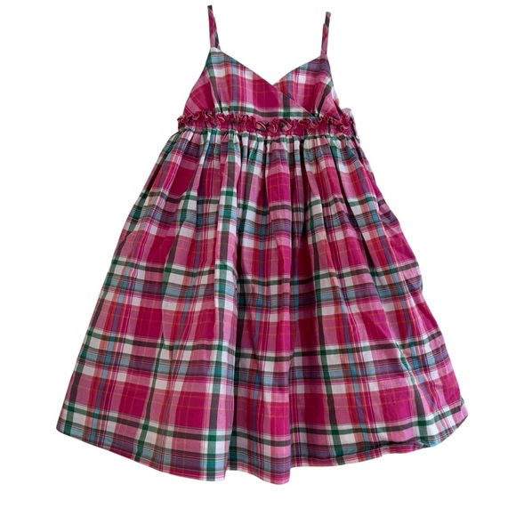 Y2K Ralph Lauren Plaid Pink Dress Sleeveless Sundress Toddler Girl 2T - Picture 1 of 7